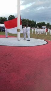 Upacara Penurunan Bendera Merah Putih Di Morotai Berjalan Lancar