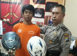 Curi Helm Pemuda Asal Surabaya Dibekuk Polsek Gubeng