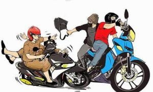 Jambret Tertangkap Lantaran Jatuh Dari Motor