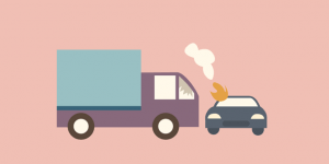 Truk Pengangkut Pupuk Adu Jotos Dengan Isuzu Panther