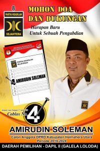 Kenali Pilihan Caleg Agar Tak Menyesal, Inilah Profil Caleg PKS Dapil 2 Halut, Amirudin Soleman