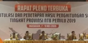 KPU NTB Gelar Rapat Pleno Terbuka Rekapitulasi Suara