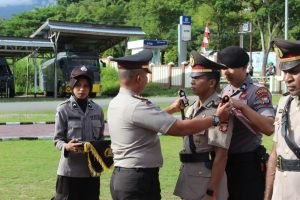 Kapolres Halsel Pimpin Serah Terima Jabatan Di Jajaran Polres Halsel