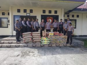 Polres Halsel Distribusi Bantuan Ke Polsek Gane Barat
