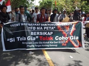 Front Masyarakat dan Pemuda Ternate Kembali Gelar Demonstrasi