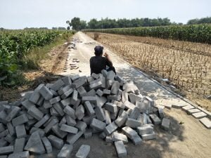 Tak Ada Papan Proyek, Pembangunan Paving di Desa Plemahan Diduga Melanggar Aturan