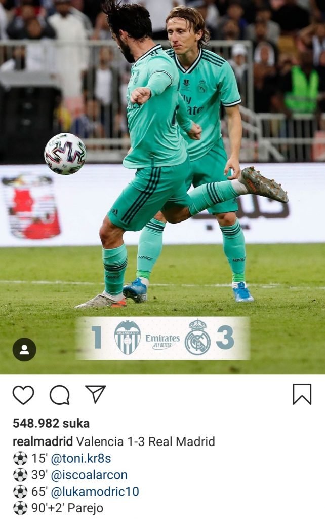 Tundukan Valencia, Madrid Tunggu Pemenang Barca vs Atletico di Final