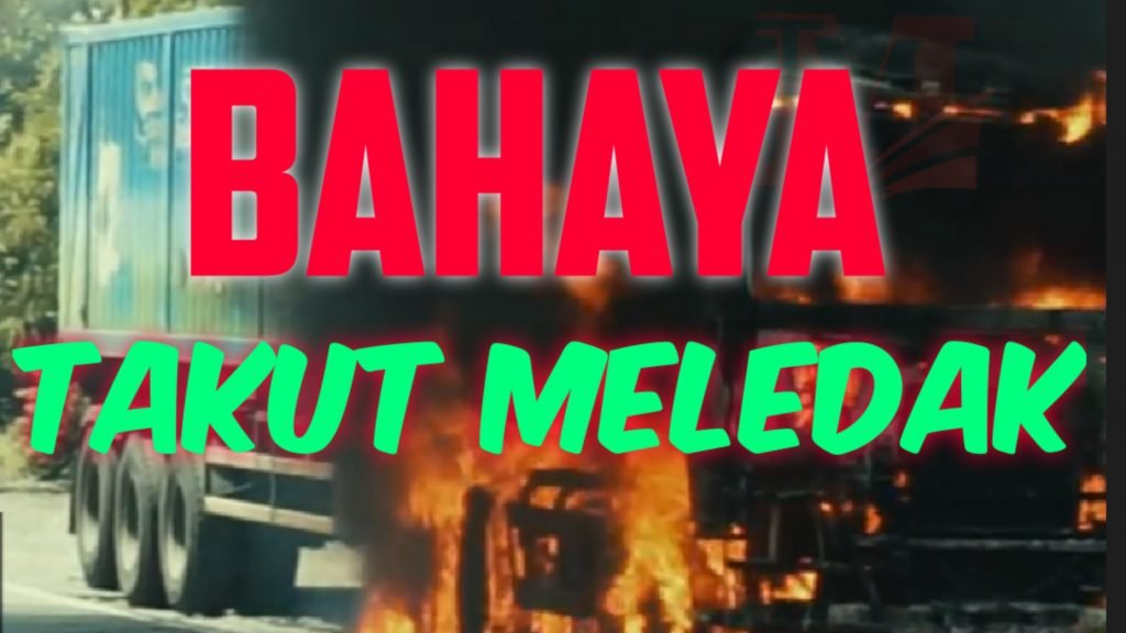 Video, detik detik truk muatan gas terbakar