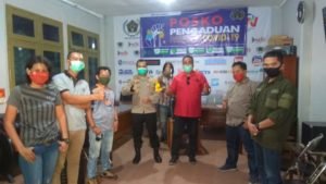 Tetap Sinergi, Kapolresta Kunjungi Posko Covid 19 PWI Mojokerto