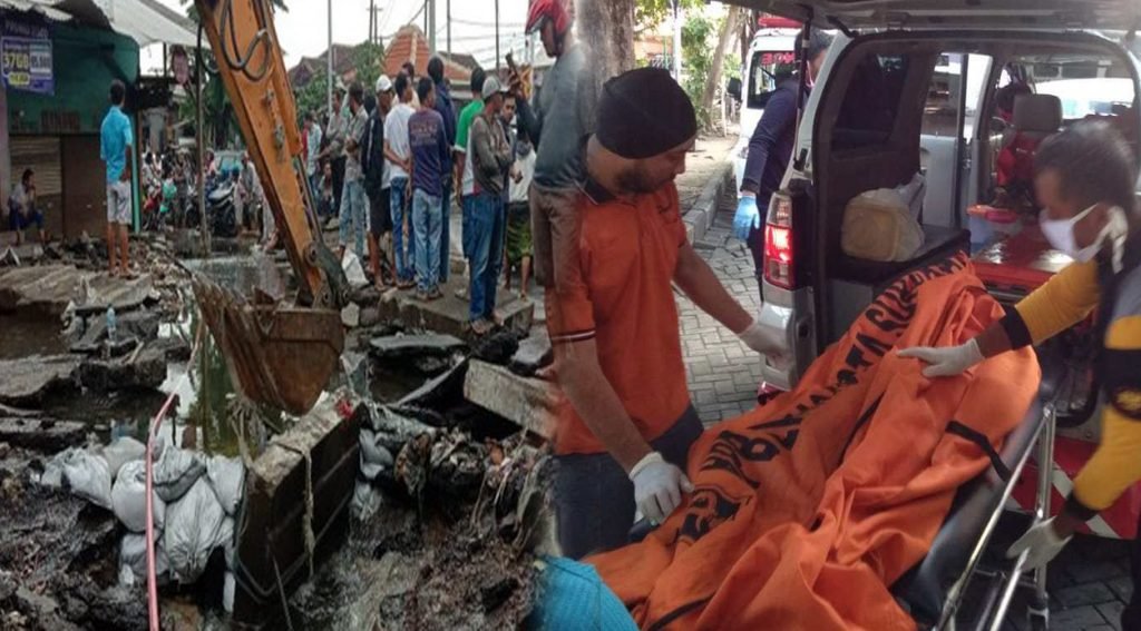 Balita Tenggelam di Selokan Surabaya Ditinggal Ibunya Beli Pulsa