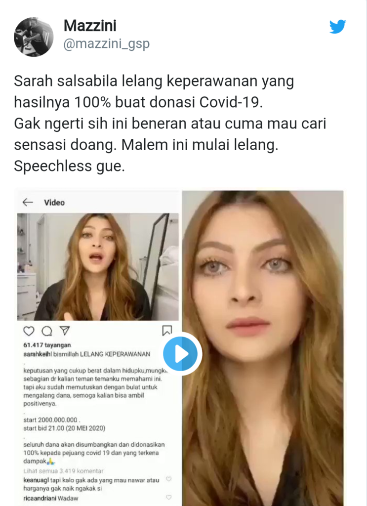 Tak Hanya Sarah, Ini 4 Wanita Yang Rela Lelang Keperawanannya