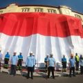 Bangunan bersejarah Pintu Air Jagir Wonokromo Surabaya, Jadi Merah Putih