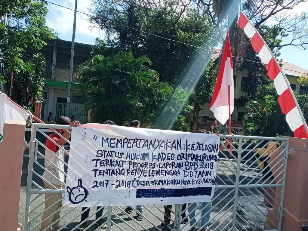 Gelar Aksi, IPPMOR Menilai Kejati Malut Lambat Tangani Masalah DD Orimakurunga Di Tahun 2018-2020