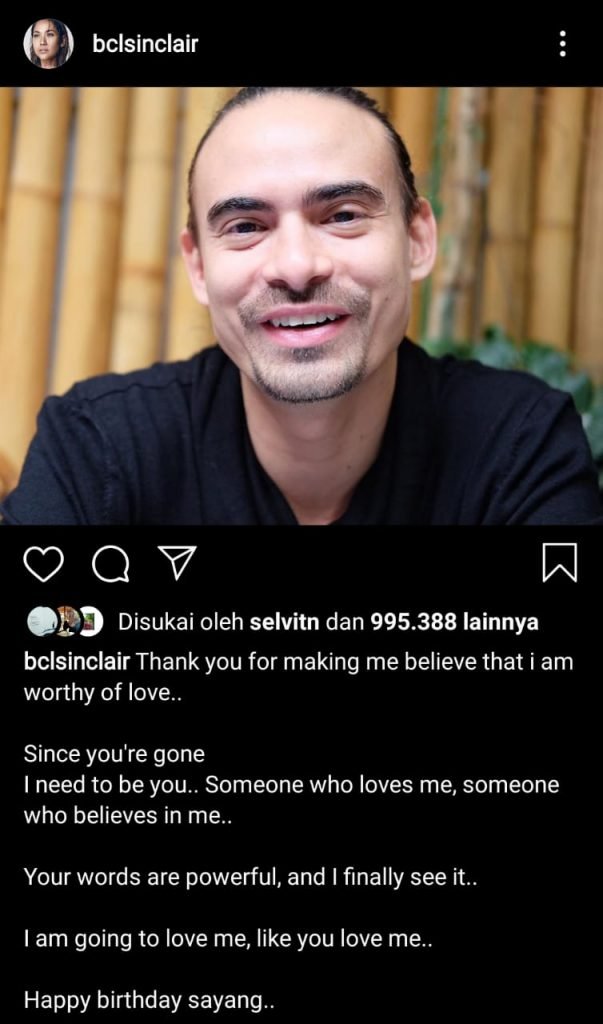 Bunga Citra Lestari Tulis Pesan Mengharukan Untuk  Ashraf