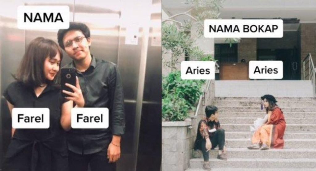 Vidio Trending Di Tiktok Pasangan Kekasih Ini Nama sampai nama Ortunya Sama