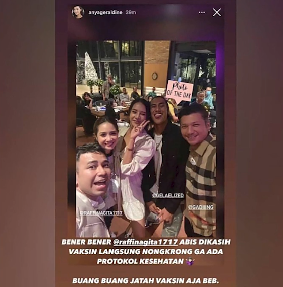 Usai Vaksinasi Raffi Ahmad Tertangkap Basah Berpesta Tanpa Protokol Kesehatan