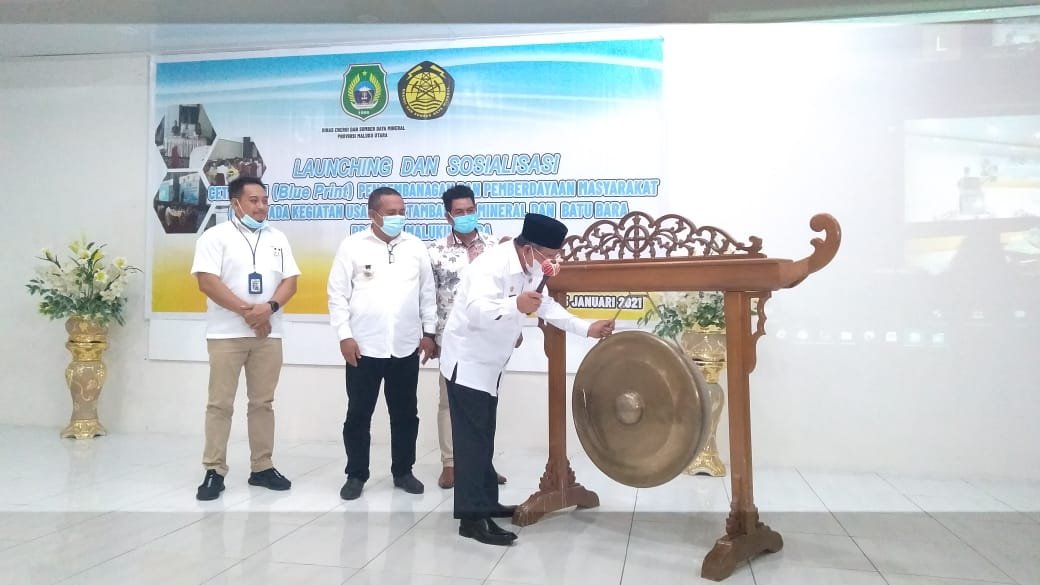 Gubernur Malut Lounching dan Sosialisasi Cetak Biru PPM Usaha Pertambangan