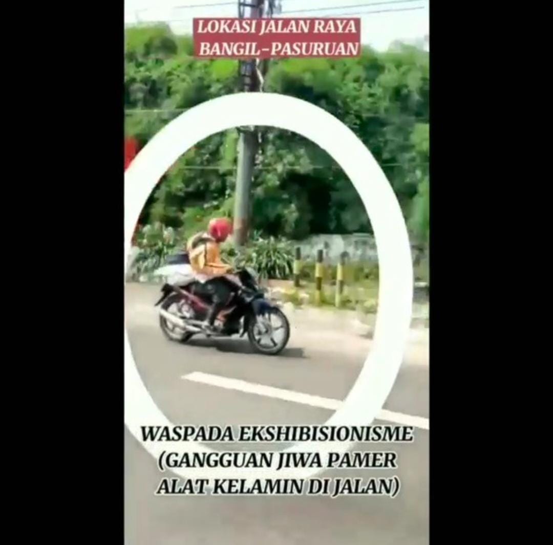 Viral Pengendara Motor Pamer Alat Kelamin Di Pasuruan