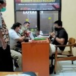 Andi saat melaporkan oknum pengawal menteri