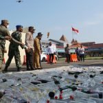 Jelang Bulan Puasa Polres Mojokerto Kota Musnahkan Ribuan Miras