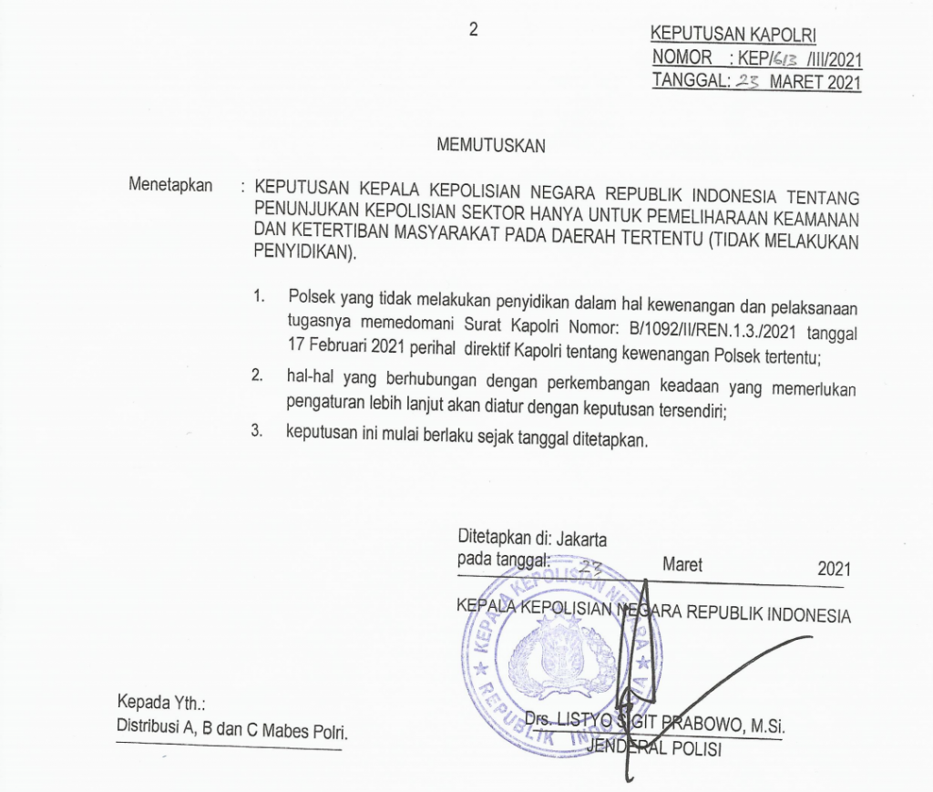 Dua Polsek di Mojokerto Sekarang Tak Bisa Lakukan Penyidikan