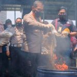 Mapolres Sidoarjo Musnahkan Narkoba Hasil Ungkap Kasus