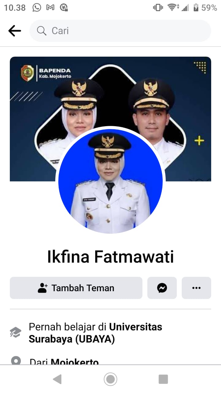 Bupati Mojokerto Jadi Sasaran Akun Medsos Palsu Untuk Minta Tranfer Uang