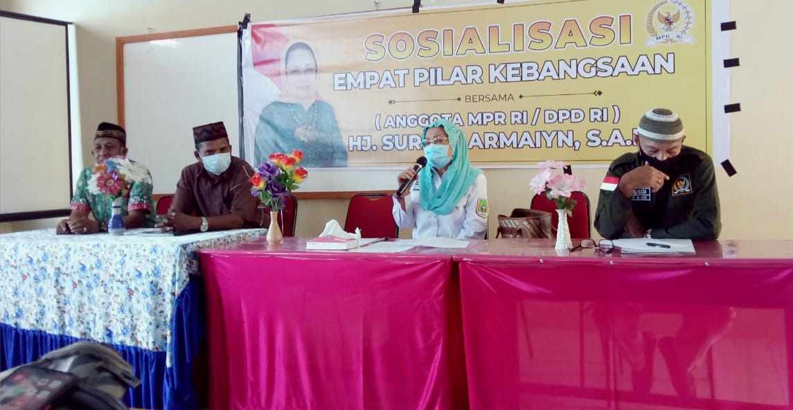 DPD RI Dapil III Malut, Hj. Suriati Armayn Gencarkan Sosialisasi 4 Pilar Kebangsaan