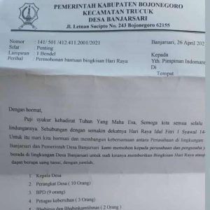 Kades di Bojonegoro Minta THR Ke Pengusaha