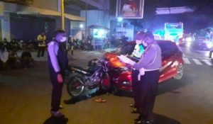 Honda Brio lawan Kawasaki Ninja Adu Banteng, Mustofa Tewas