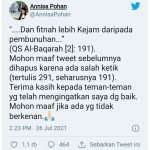 Cuitan Annisa Pohan di media sosial Twitter membuat warganet heboh, pasalnya dalam cuitan tersebut Annisa mengutip sebuah ayat Al-Qur'an namun ayat yang ia kutip salah.