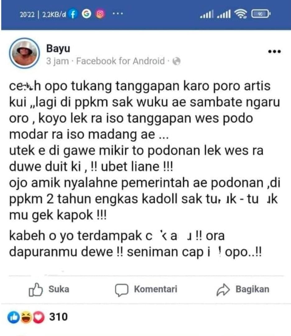 Diduga Cemooh Para Seniman Kades Di Trenggalek Dilaporkan Polisi