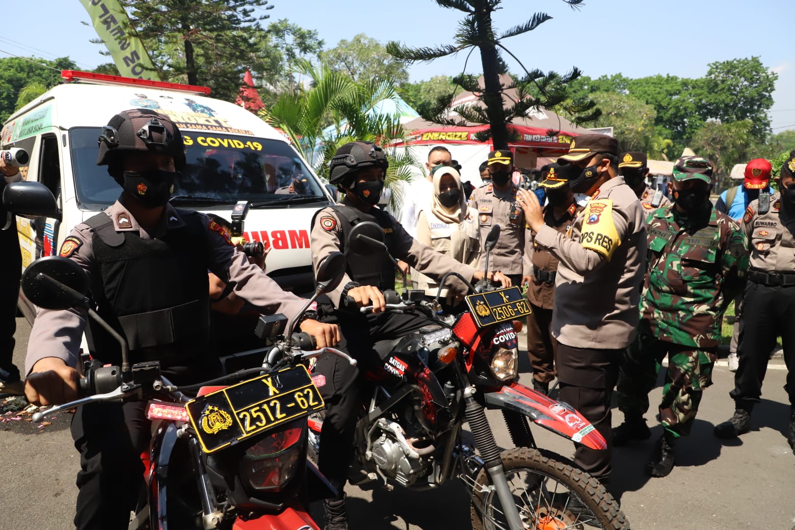 Percepat Tracing Covid 19 Polres Mojokerto  Luncuran Mobil Vaksinasi Dor to dor 