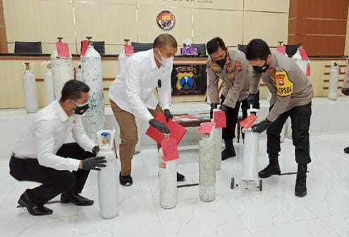 Manfaatkan Situasi, Jual Tabung Oksigen Diatas Rata Rata Du Pria Di Sidoarjo Diamankan