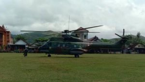 Viral, Video Helikopter Turun di Lapangan di Trenggalek Kunjungan Nikahan Mantan