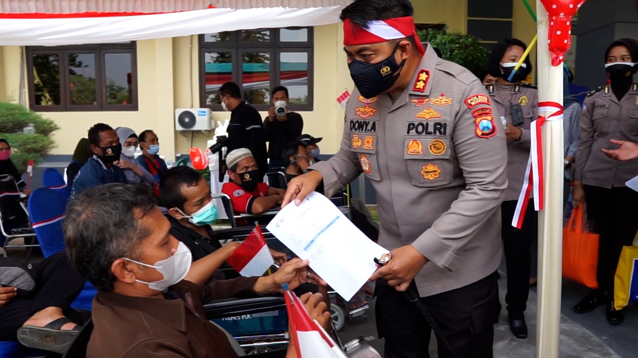 Program Vaksinasi Merdeka Semeru 2021 Polres Mojokerto Sasar Penyandang Disabilitas