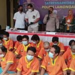 Tersangka Pengguna dan Pengedar Narkoba di Lamongan