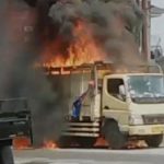 Truk Styrofoam , Sidoarjo, Truk Terbakar