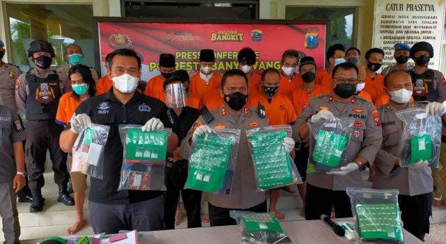 Polres Banyuwangi Berhasil 48 Kasus Narkoba Selama Operasi Tumpas Semeru 2021