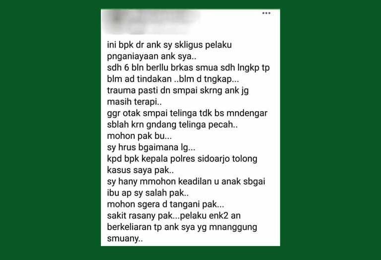 postingan viral, sidoarjo