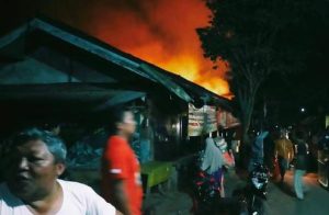 Kios di Pasar Kalibaru, Banyuwangi, kebakaran