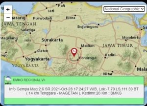 Wilayah Magetan-Ponorogo Dilanda Gempa Berkekuatan 2,6 M