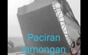 Beredar Video Angin Kencang Porak-porandakan Atap Bangunan Di Lamongan