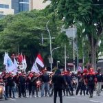 KSPI Jatim Gruduk Gedung Grahadi Surabaya Suarakan Sejumlah Tuntutan