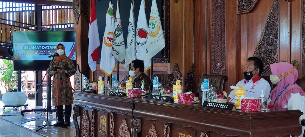 Gelar Rakor, Koni Kota Mojokerto Targetkan 36 Poin Untuk Porprov 2022