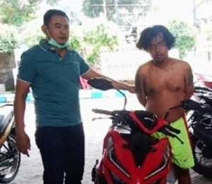 Maling Motor Honda Vario Pria Ini Babak Belur Dihajar Warga