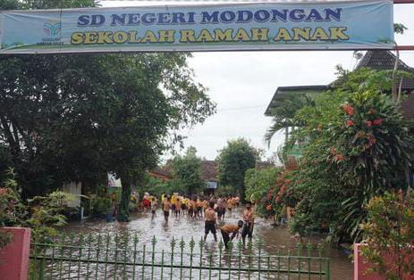 Banjir, SDN Modongan, Mojokerto