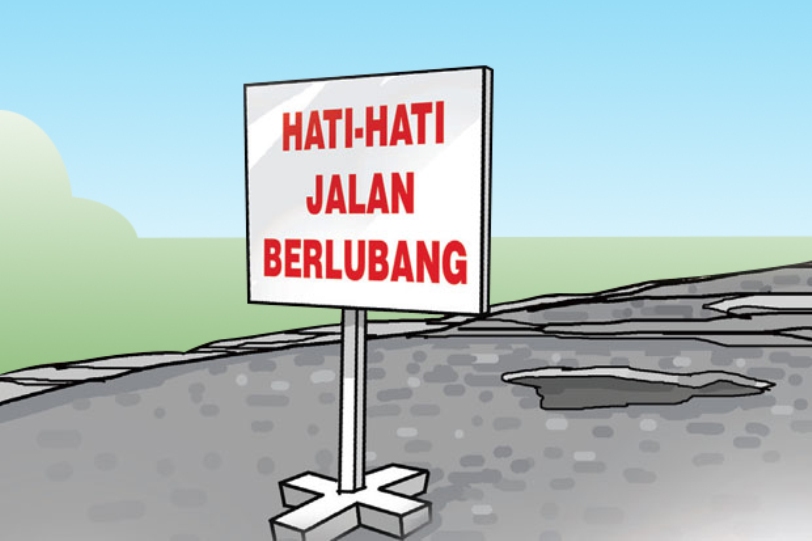 Hindari jalan berlubang