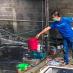 Karyawan, kolam air, kesetrum,