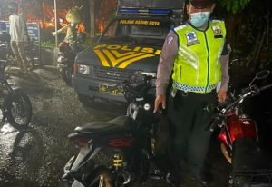 Belasan Motor di Kediri Diamankan Dalam Razia Balap Liar